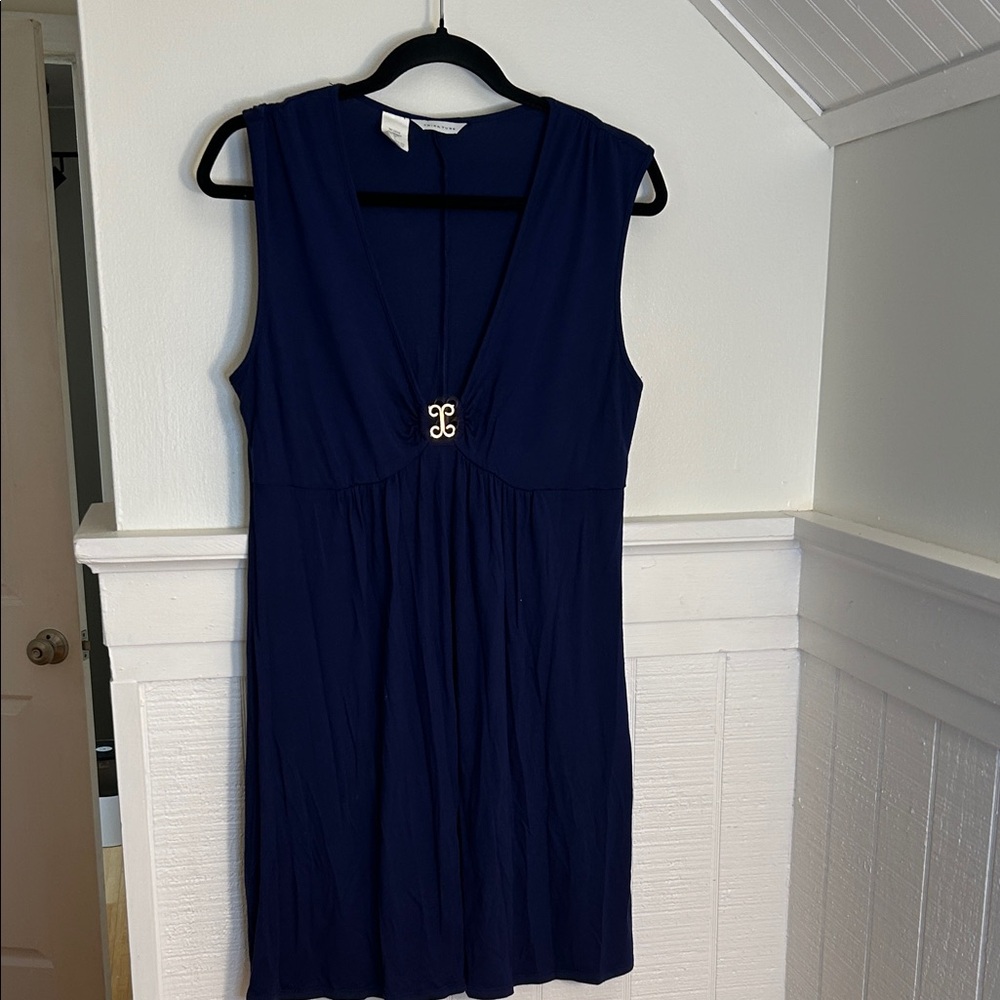 Trina Turk Plunging V Neck Blue Cover Up size Women’s Small